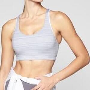 Athleta Women's Size M Jacquard‎ Transcendence Bra Slate Grey